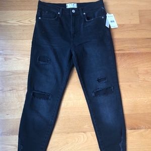 Free People Black High-Rise Skinny Jeans
